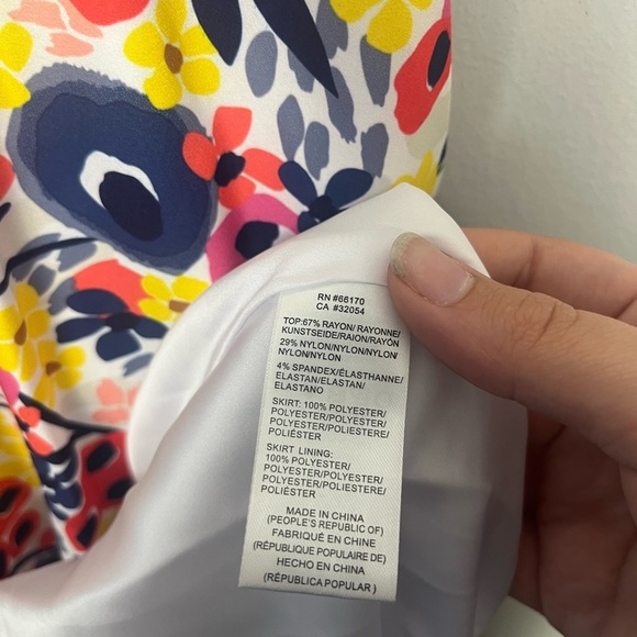 Anthropologie Hutch Bethanie Floral White Assymetric Tank Dress small NWT - Picture 8 of 9